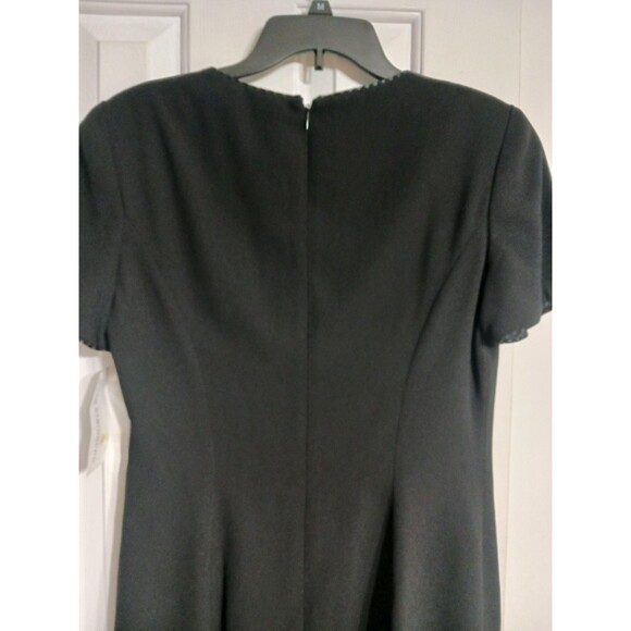 NWT Women's Vintage Liz Claiborne Black Layered Hem Dress Size 10 - Picture 8 of 9